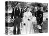 RIO GRANDE, 1950 directed by JOHN FORD John Wayne, Maureen O'Hara and Victor McLaglen (b/w photo)-null-Stretched Canvas