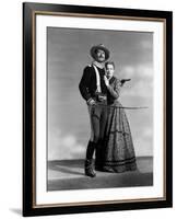 Rio Grande by JohnFord with John Wayne and Maureen O'Hara, 1950 (b/w photo)-null-Framed Photo