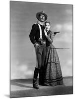 Rio Grande by JohnFord with John Wayne and Maureen O'Hara, 1950 (b/w photo)-null-Mounted Photo