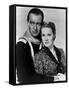 Rio Grande by JohnFord with John Wayne and Maureen O'Hara, 1950 (b/w photo)-null-Framed Stretched Canvas