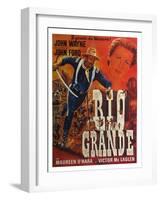 Rio Grande, French Movie Poster, 1950-null-Framed Art Print