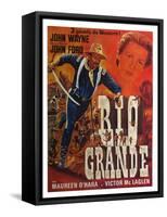 Rio Grande, French Movie Poster, 1950-null-Framed Stretched Canvas