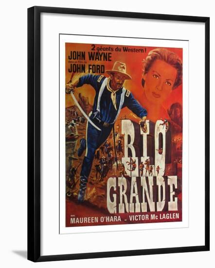 Rio Grande, French Movie Poster, 1950-null-Framed Art Print