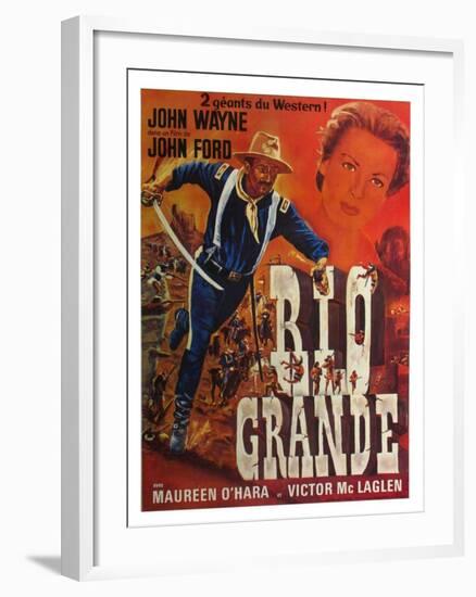 Rio Grande, French Movie Poster, 1950-null-Framed Art Print
