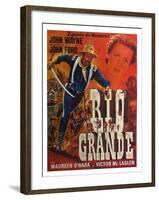 Rio Grande, French Movie Poster, 1950-null-Framed Art Print