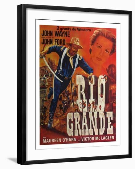 Rio Grande, French Movie Poster, 1950-null-Framed Art Print