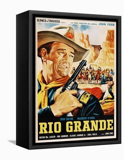 Rio Grande, John Wayne, 1950-null-Framed Stretched Canvas