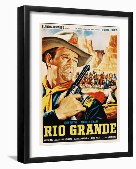 Rio Grande, John Wayne, 1950-null-Framed Art Print