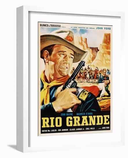 Rio Grande, John Wayne, 1950-null-Framed Art Print