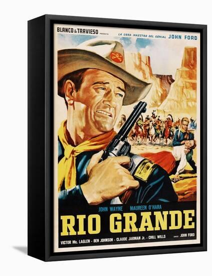 Rio Grande, John Wayne, 1950-null-Framed Stretched Canvas