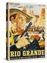 Rio Grande, Mexican Movie Poster, 1950-null-Stretched Canvas