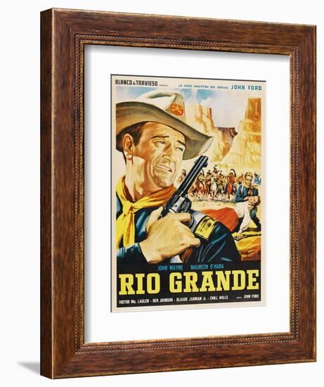 Rio Grande, Mexican Movie Poster, 1950-null-Framed Art Print