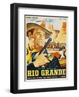 Rio Grande, Mexican Movie Poster, 1950-null-Framed Art Print