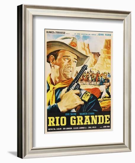 Rio Grande, Mexican Movie Poster, 1950-null-Framed Art Print