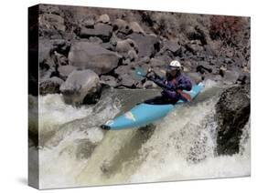 Rio Grande River Kayaking, New Mexico, USA-Lee Kopfler-Stretched Canvas