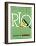 Rio International Airways Vintage Travel Poster-null-Framed Art Print