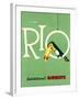 Rio International Airways Vintage Travel Poster-null-Framed Art Print