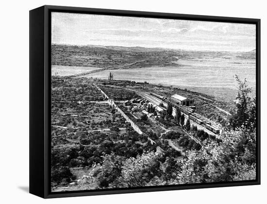 Rio Laja and the Biobio Confluence, Chile, 1895-null-Framed Stretched Canvas