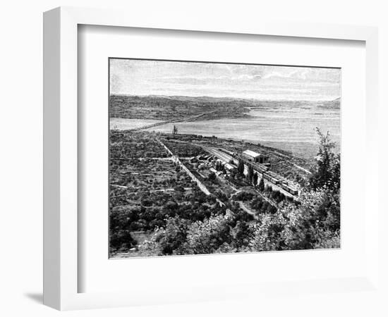 Rio Laja and the Biobio Confluence, Chile, 1895-null-Framed Giclee Print