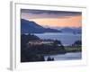 Rio Negro Province, Lake District, Hotel Llao Llao and Lake Nahuel Huapi, Dusk, Argentina-Walter Bibikow-Framed Photographic Print