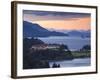 Rio Negro Province, Lake District, Hotel Llao Llao and Lake Nahuel Huapi, Dusk, Argentina-Walter Bibikow-Framed Photographic Print