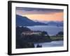 Rio Negro Province, Lake District, Hotel Llao Llao and Lake Nahuel Huapi, Dusk, Argentina-Walter Bibikow-Framed Photographic Print