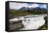 Rio Paine Waterfalls in the Torres Del Paine National Park, Patagonia, Chile, South America-Michael Runkel-Framed Stretched Canvas