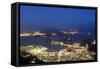 Rio's Skyline at Night From Sugar Loaf Mountain-Alex Saberi-Framed Stretched Canvas