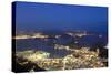 Rio's Skyline at Night From Sugar Loaf Mountain-Alex Saberi-Stretched Canvas