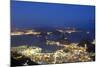 Rio's Skyline at Night From Sugar Loaf Mountain-Alex Saberi-Mounted Photographic Print