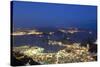 Rio's Skyline at Night From Sugar Loaf Mountain-Alex Saberi-Stretched Canvas