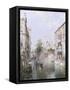 Rio San Bernardo, Venice-Franz Richard Unterberger-Framed Stretched Canvas