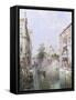 Rio San Bernardo, Venice-Franz Richard Unterberger-Framed Stretched Canvas