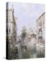 Rio San Bernardo, Venice-Franz Richard Unterberger-Stretched Canvas