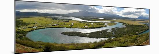 Rio Serrano and Los Cuernos Del Paine-Tony Waltham-Mounted Photographic Print