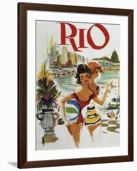 Rio Travel Poster-null-Framed Giclee Print