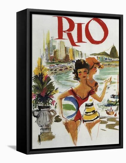 Rio Travel Poster-null-Framed Stretched Canvas