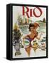 Rio Travel Poster-null-Framed Stretched Canvas