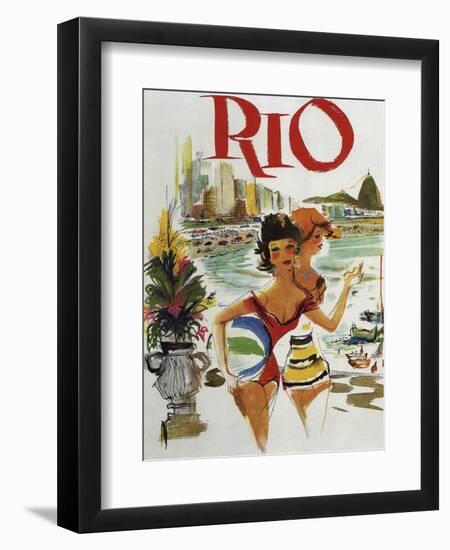 Rio Travel Poster-null-Framed Giclee Print