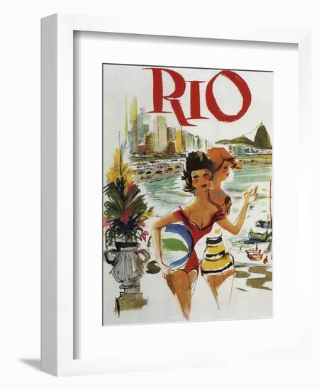 Rio Travel Poster-null-Framed Giclee Print