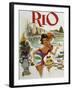 Rio Travel Poster-null-Framed Premium Giclee Print