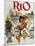 Rio Travel Poster-null-Mounted Premium Giclee Print