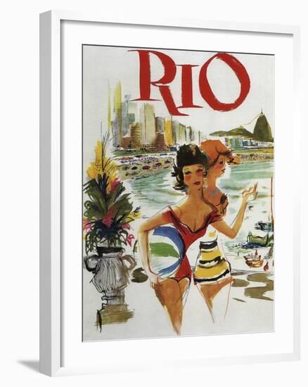 Rio Travel Poster-null-Framed Giclee Print