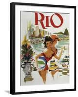 Rio Travel Poster-null-Framed Giclee Print