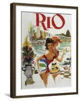 Rio Travel Poster-null-Framed Giclee Print