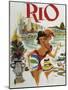 Rio Travel Poster-null-Mounted Premium Giclee Print