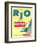 "Rio" Vintage Travel Poster, International Airways-Piddix-Framed Art Print