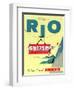 "Rio" Vintage Travel Poster, International Airways-Piddix-Framed Art Print