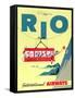 "Rio" Vintage Travel Poster, International Airways-Piddix-Framed Stretched Canvas