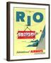 "Rio" Vintage Travel Poster, International Airways-Piddix-Framed Art Print